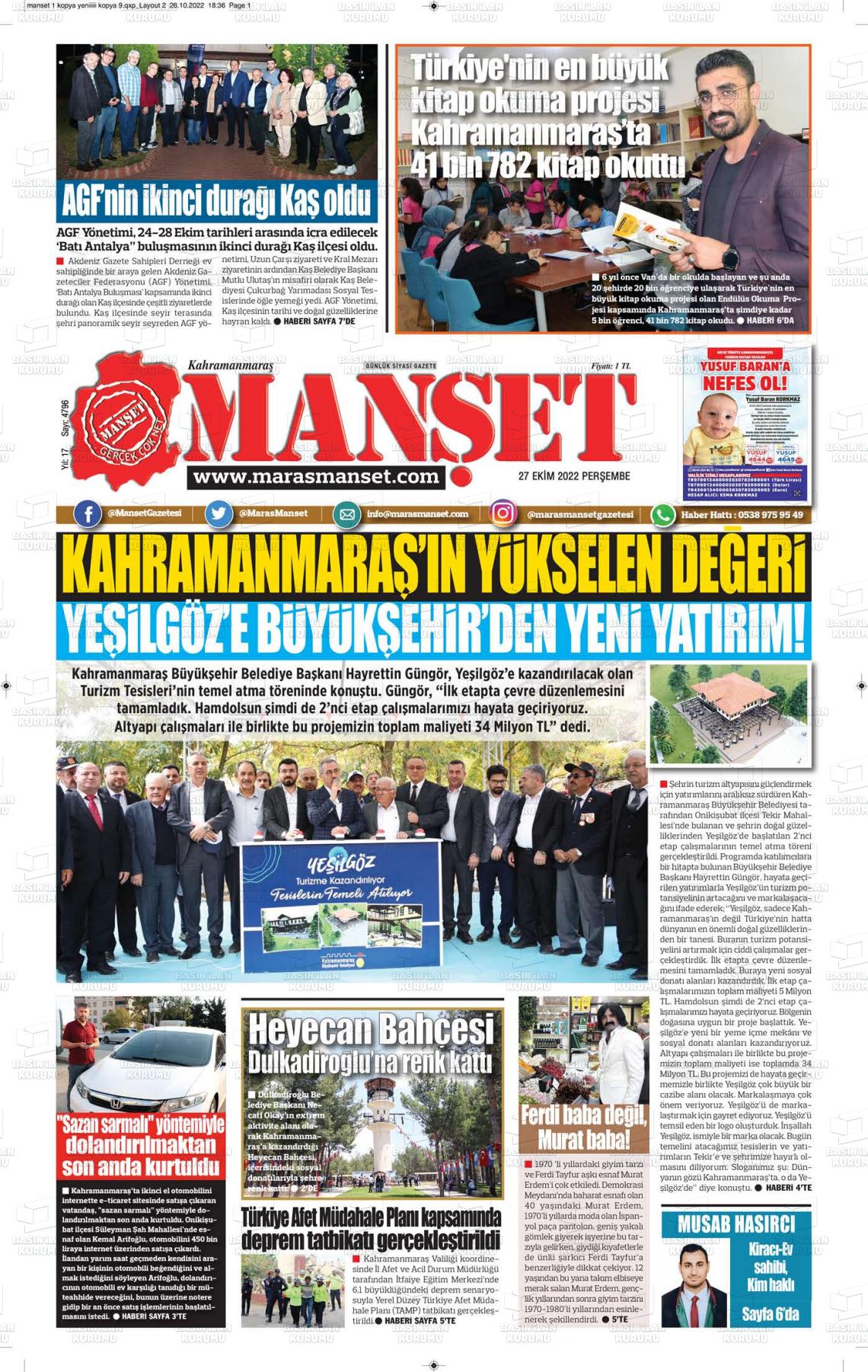 maras-manset-gazetesi-27-ekim-2022-gazete-manseti