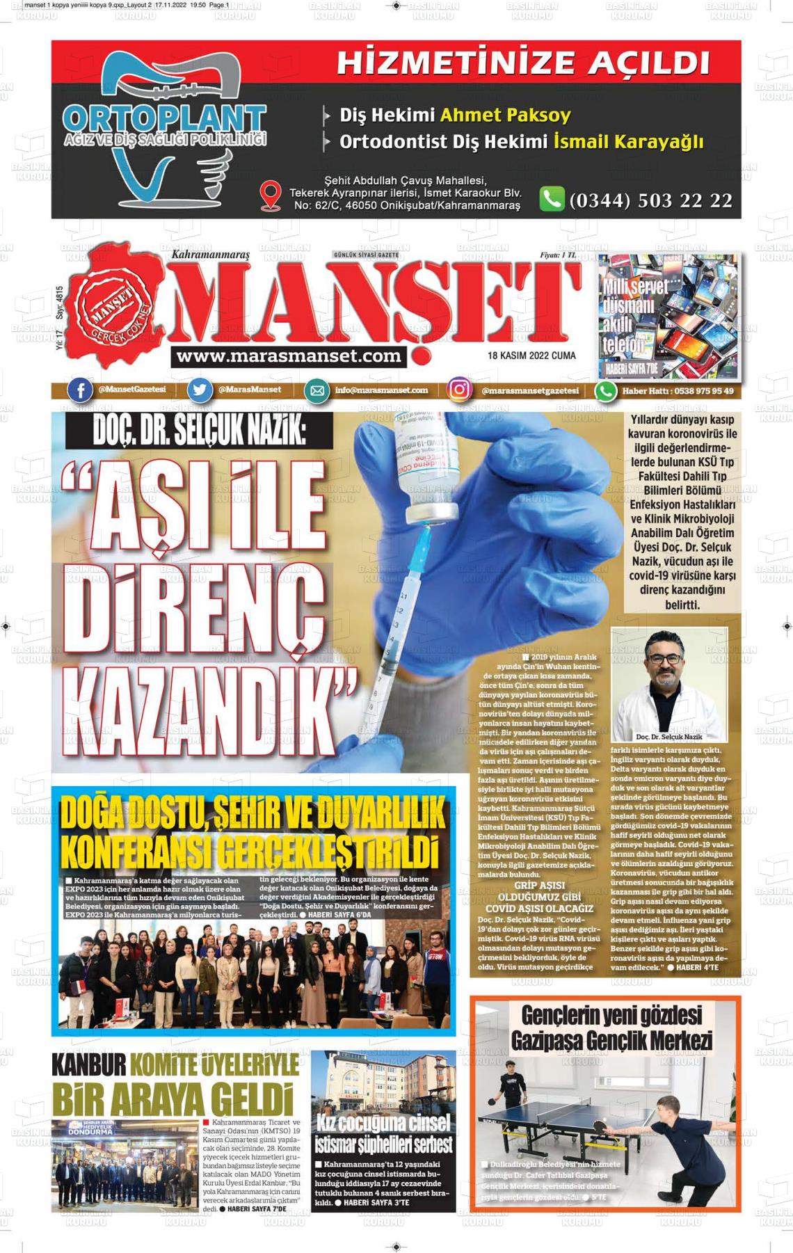 maras-manset-gazetesi-18-kasim-2022-gazete-manseti