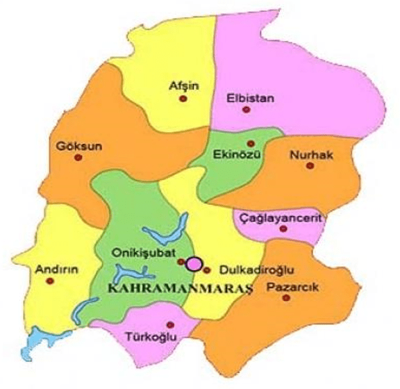 Kahramanmaras Ilceleri Kahramanmaras Ilceler Haritasi Ile Kac Merkez Ilcesi Var Nufusu Kac E1 1649762501184
