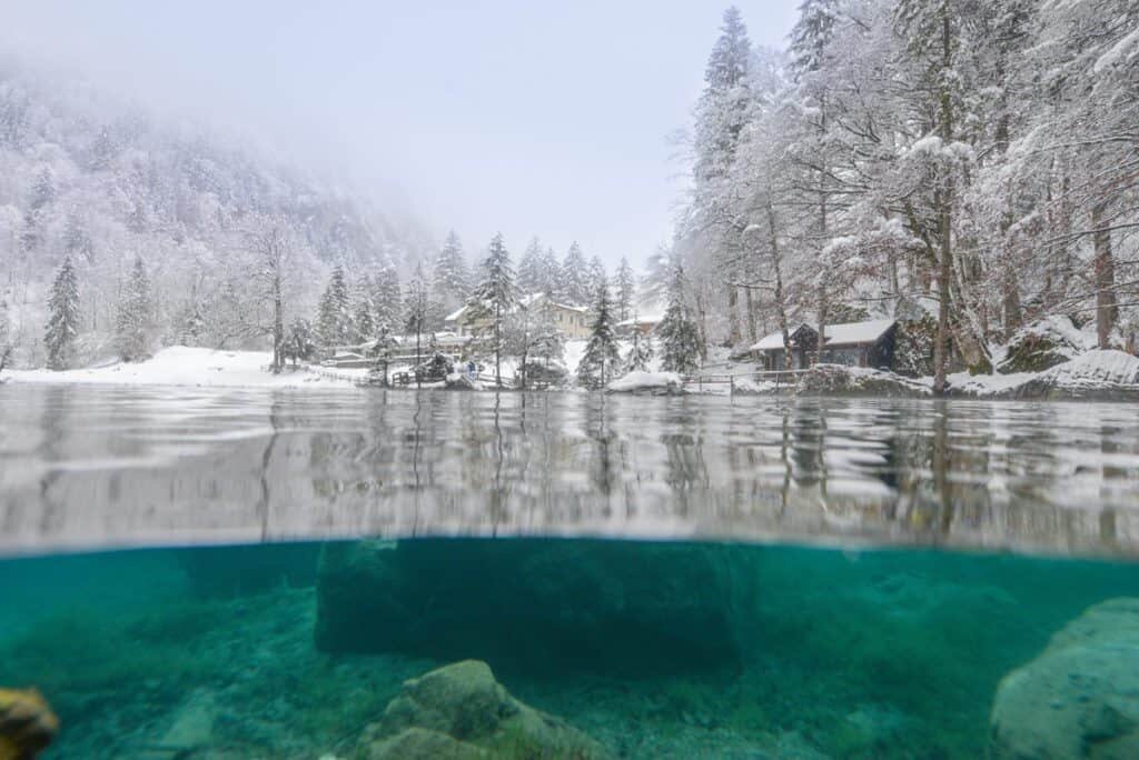 Lake Blausee Switzerland By The Wandering Lens Header Image