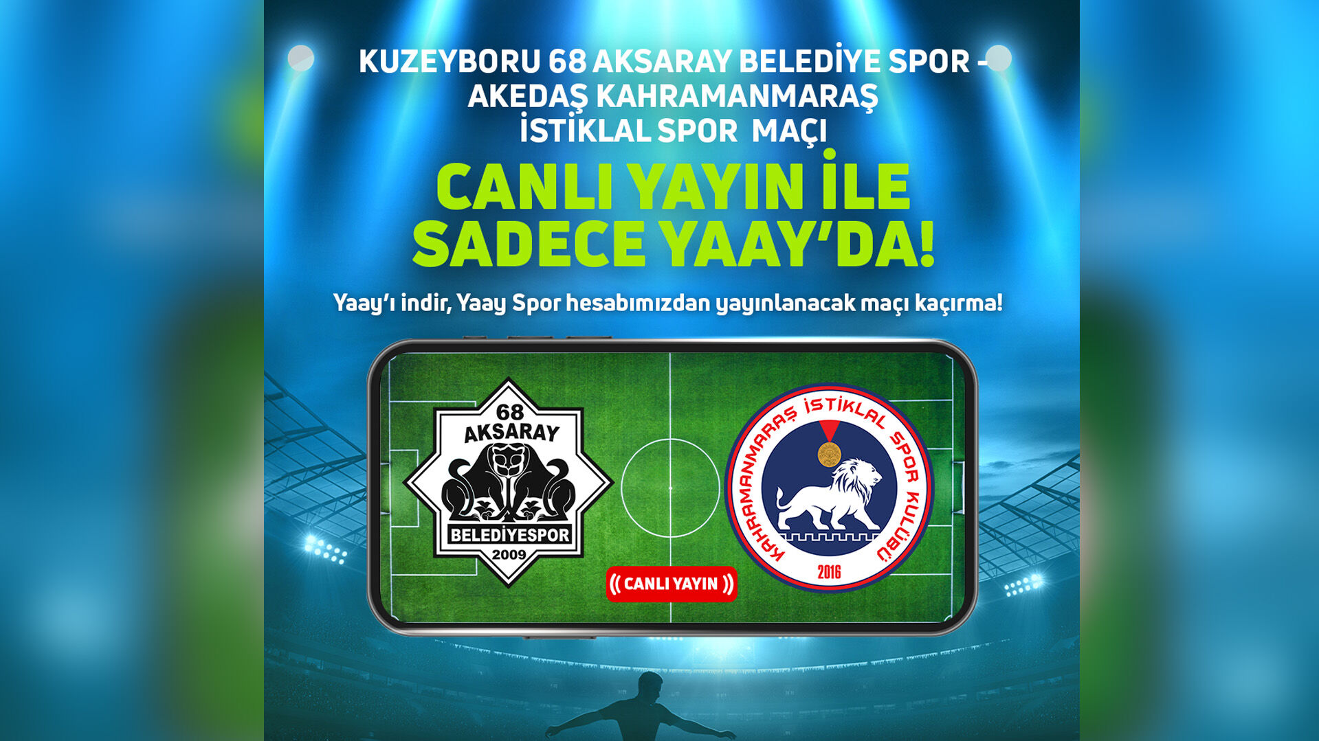 Aksaray Belediyespor-İstiklalspor Maçı Canlı İzle!