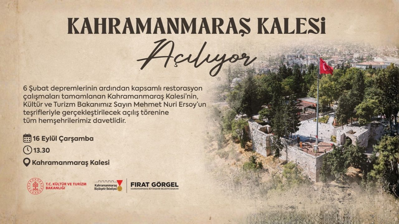 Depremde Ağır Hasar Gören Tarihi Kahramanmaraş Kalesi Yeniden Açılıyor